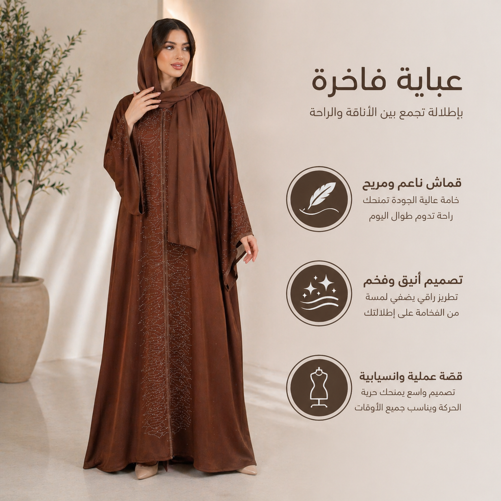 8GIRLS Saudi Silk Abaya – Free Size